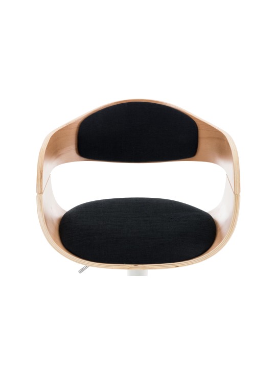 Banqueta alta Kingston C tecido, natural/preto