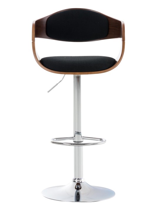 Banqueta alta Kingston C tecido, nogueira/preto