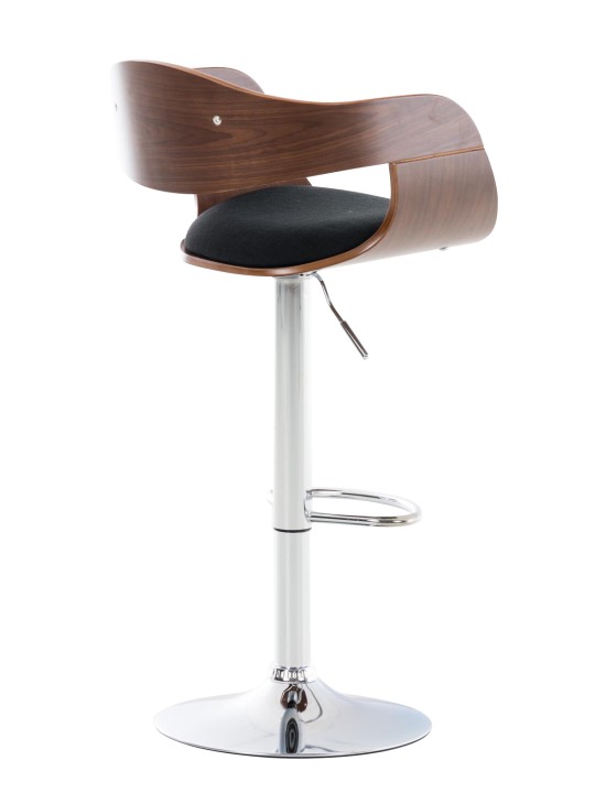 Banqueta alta Kingston C tecido, nogueira/preto