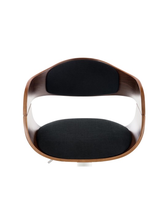 Banqueta alta Kingston C tecido, nogueira/preto