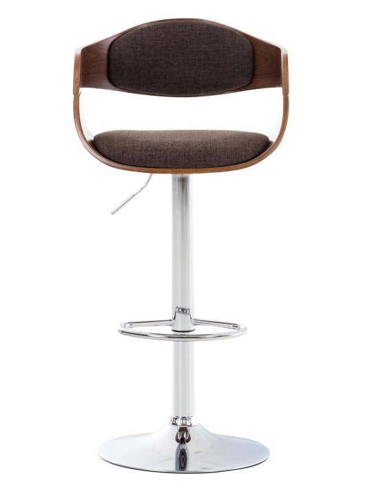 Banqueta alta Kingston C tecido, nogueira/castanho