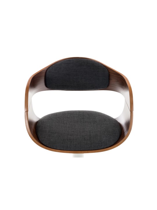 Banqueta alta Kingston C tecido, nogueira/cinza escuro