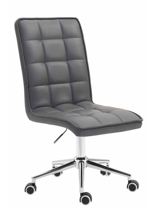 Banqueta de trabalho Pequim V2 couro artificial, cinza