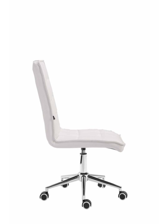 Banqueta de trabalho Pequim V2 couro artificial, branco