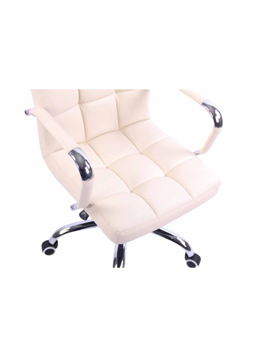 Cadeira de escritório Deli, creme