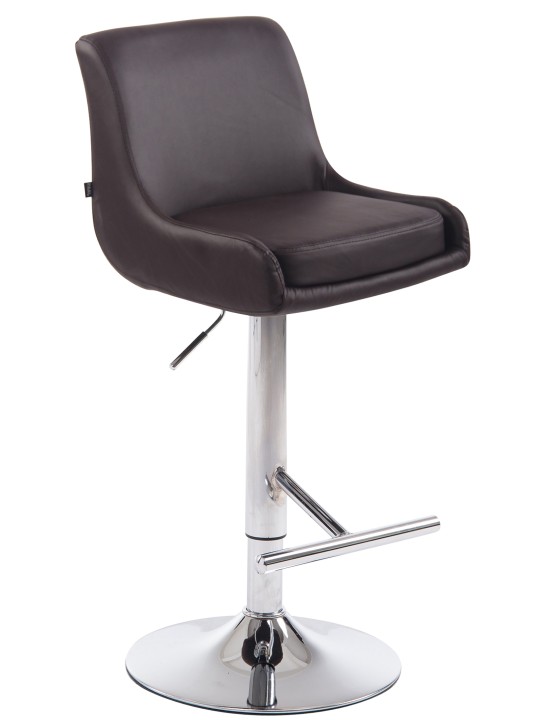 Banqueta alta Club couro sintético C, castanho Banqueta alta Club couro sintético C, castanho