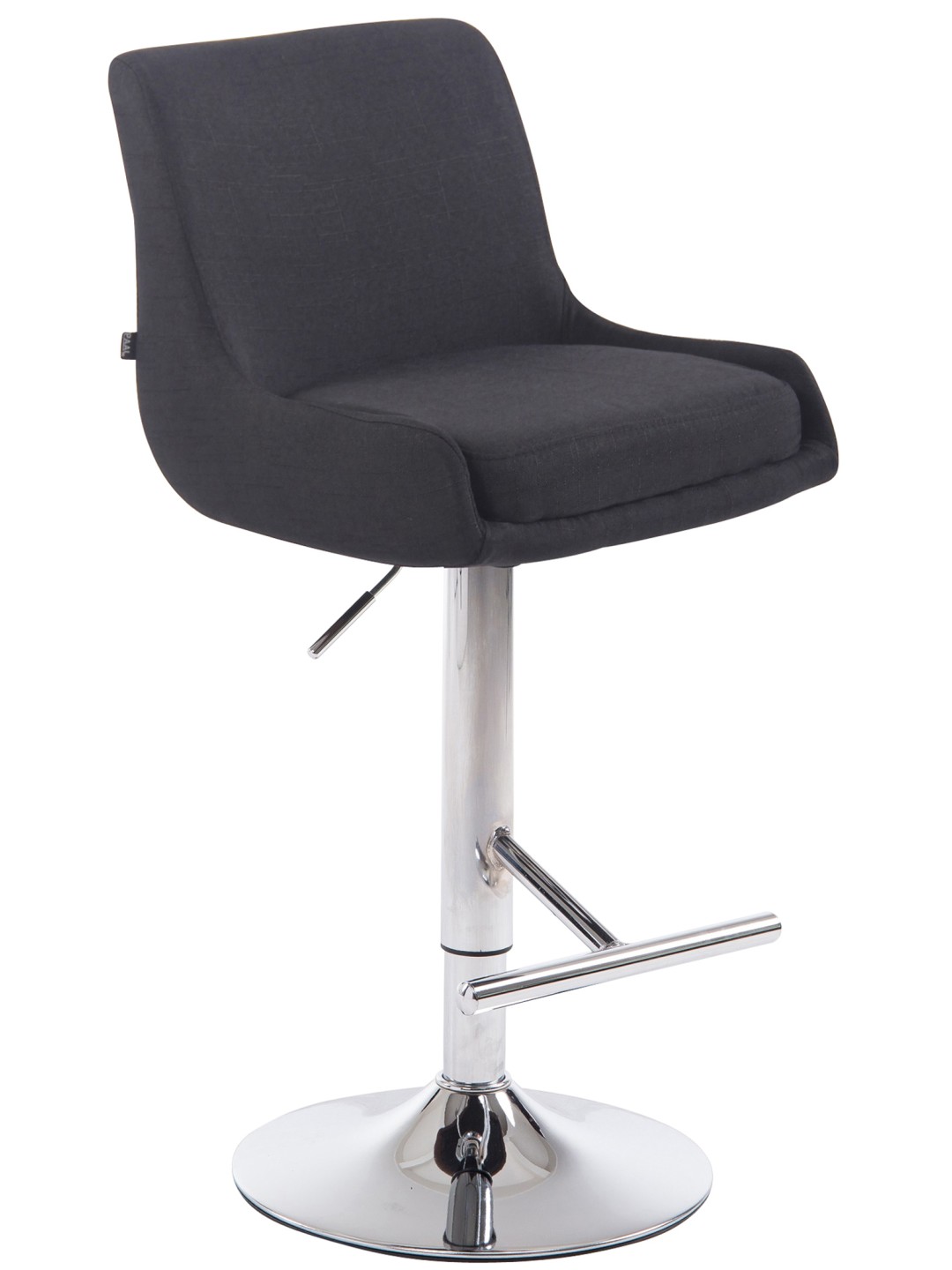 Banqueta alta Club tecido C, preto