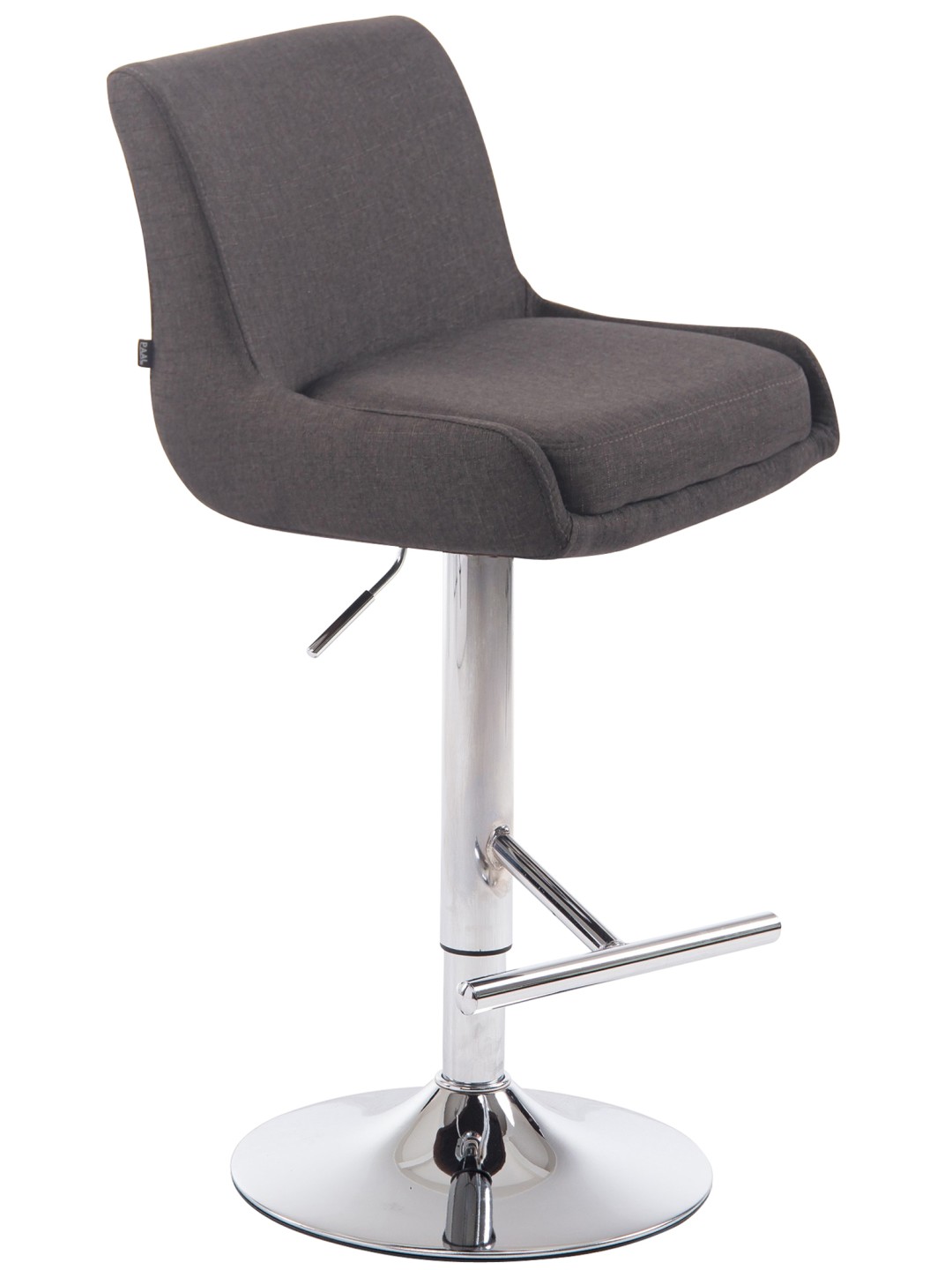 Banqueta alta Club tecido C, cinza escuro
