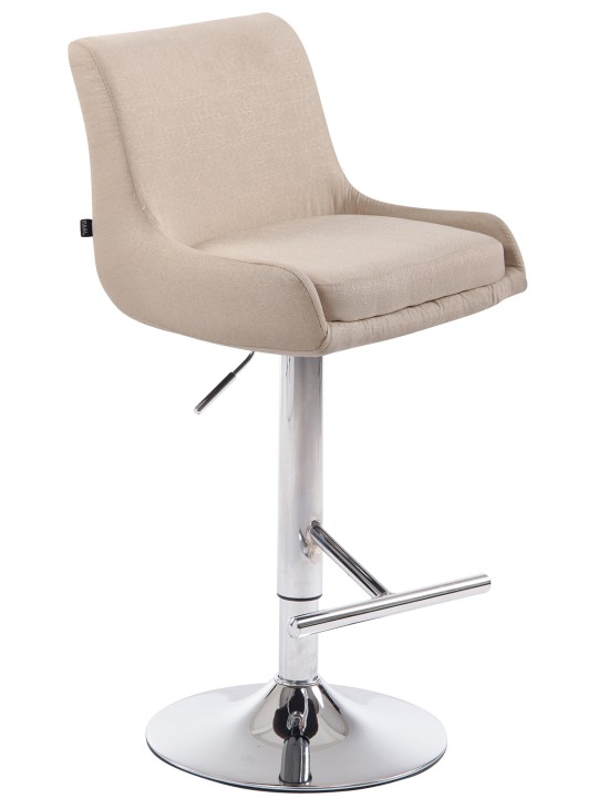 Banqueta alta Club tecido C, creme