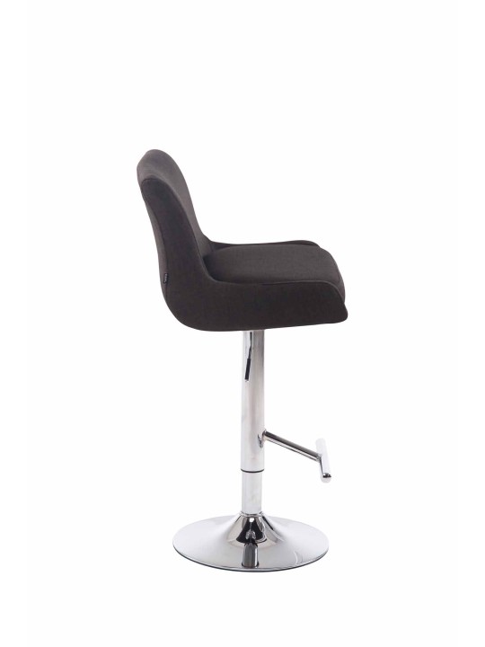 Banqueta alta Club tecido C, cinza escuro