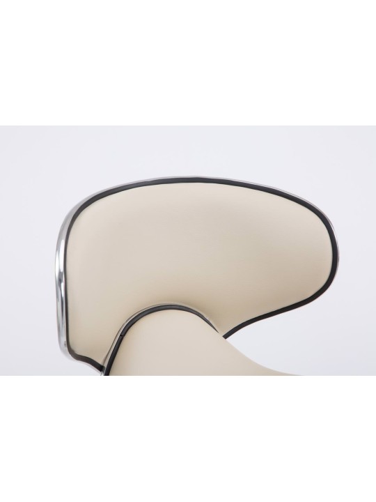 Conjunto de 2 bancos altos Las Vegas V2 em pele sintética cromada, creme Conjunto de 2 bancos altos Las Vegas V2 em pele sintética cromada, creme