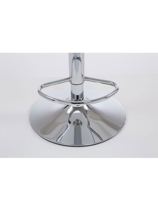 Conjunto de 2 bancos altos Las Vegas V2 em pele sintética cromada, laranja