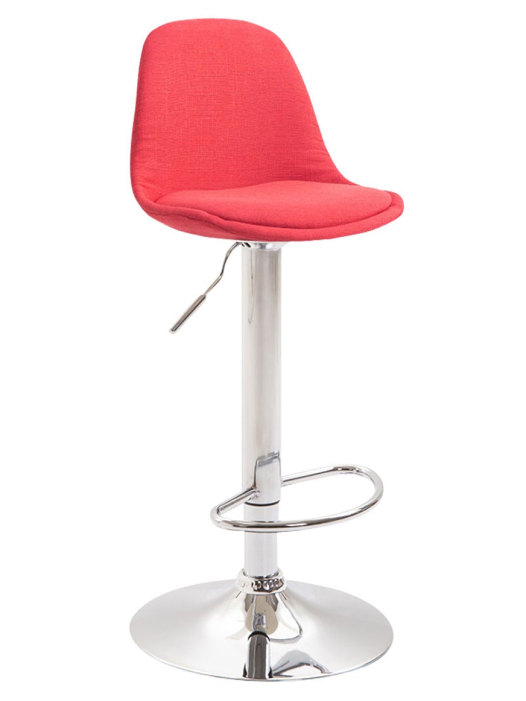 Banqueta alta tecido Kiel, vermelho