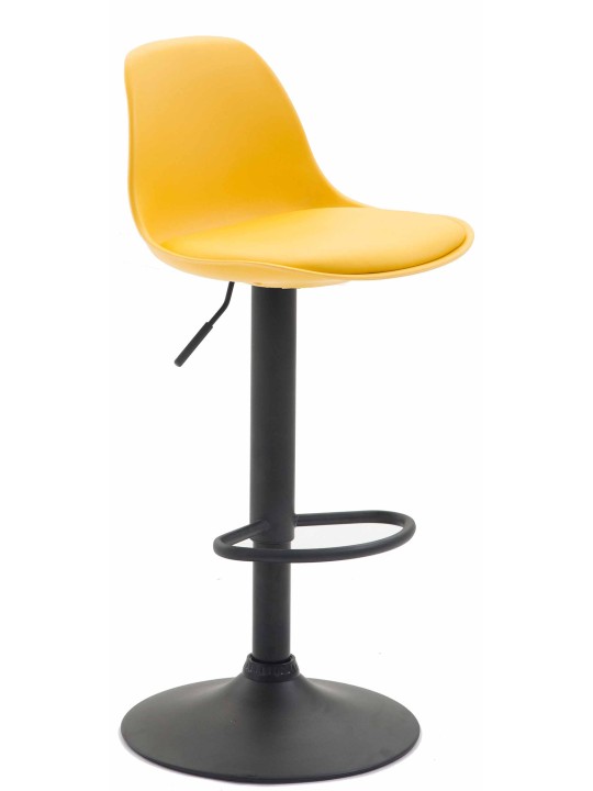 Banqueta alta Kiel couro sintético, amarelo Banqueta alta Kiel couro sintético, amarelo