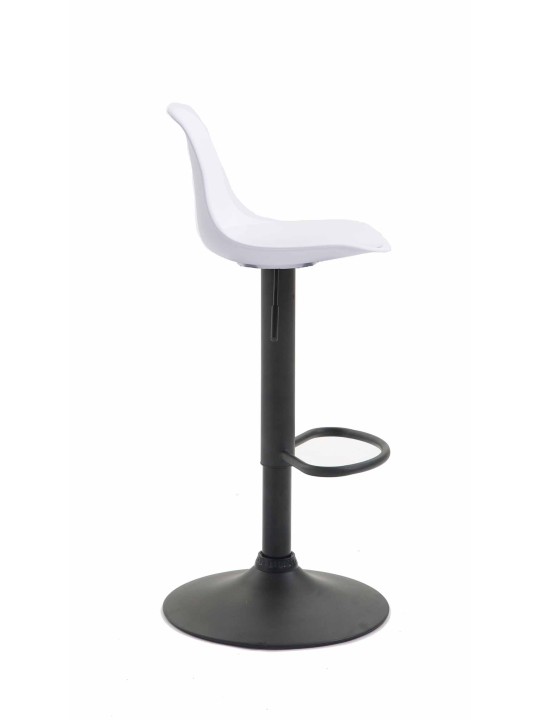 Banqueta alta Kiel couro sintético, branco