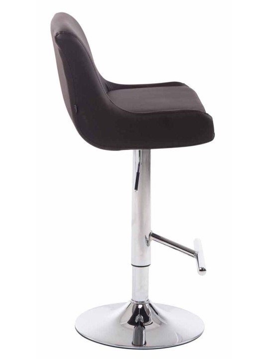 Conjunto de 2 bancos de bar Club Couro sintético cromado, castanho Conjunto de 2 bancos de bar Club Couro sintético cromado, castanho