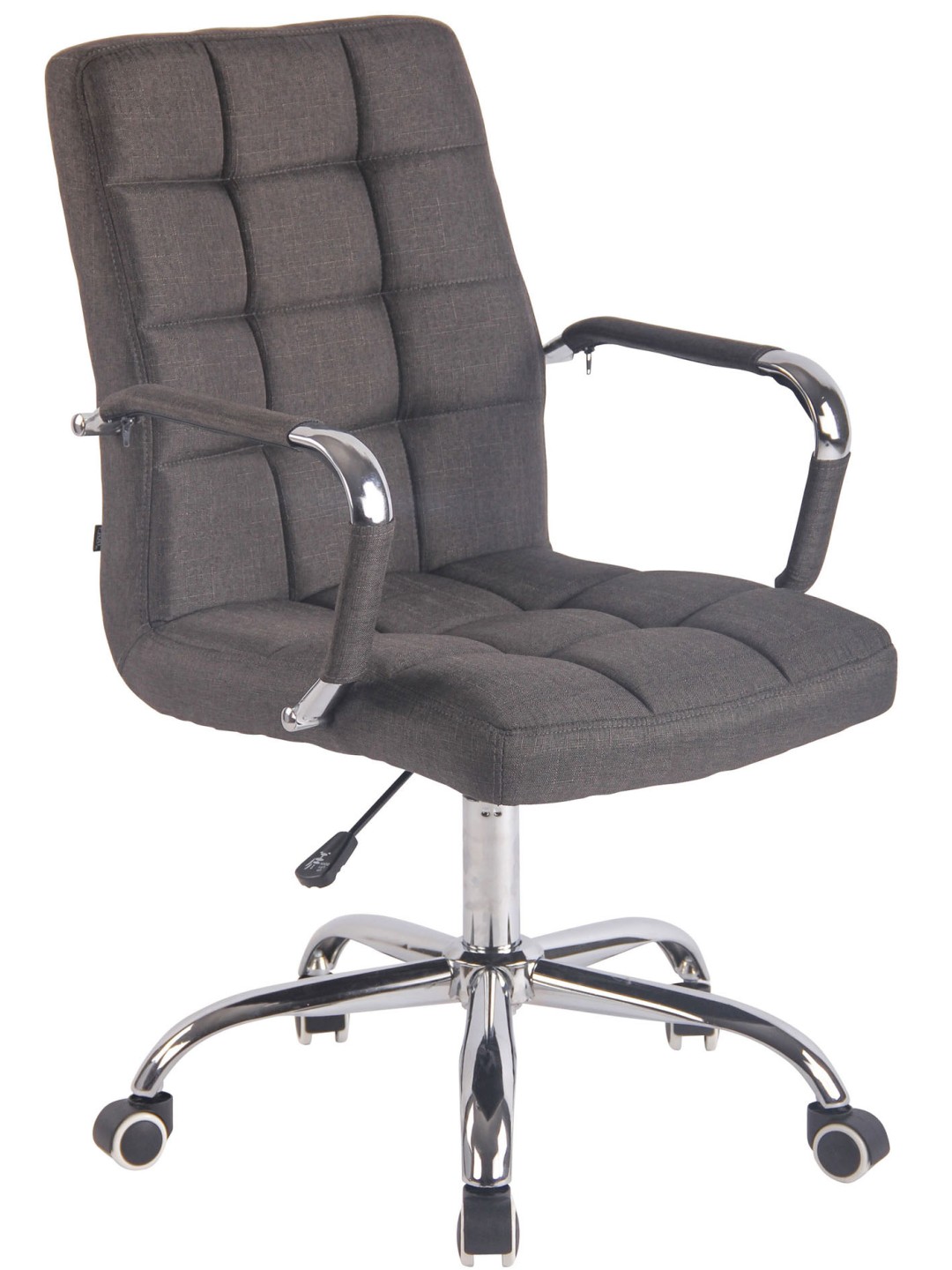 Cadeira de escritório Deli tecido, cinza escuro