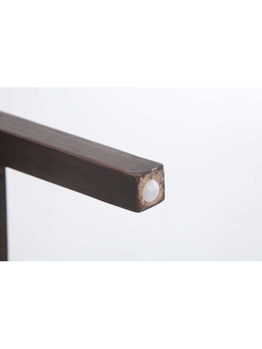 Conjunto de 2 bancos altos em tecido Louise antigo, cinza escuro Conjunto de 2 bancos altos em tecido Louise antigo, cinza escuro