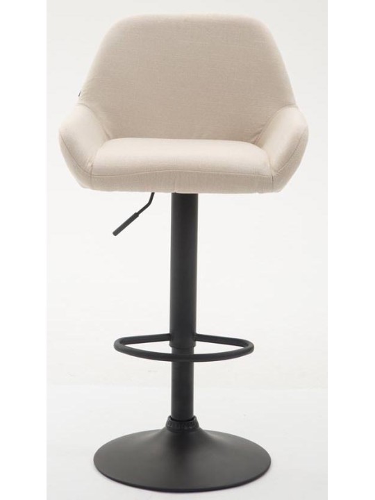 Conjunto de 2 bancos altos tecido Braga, creme