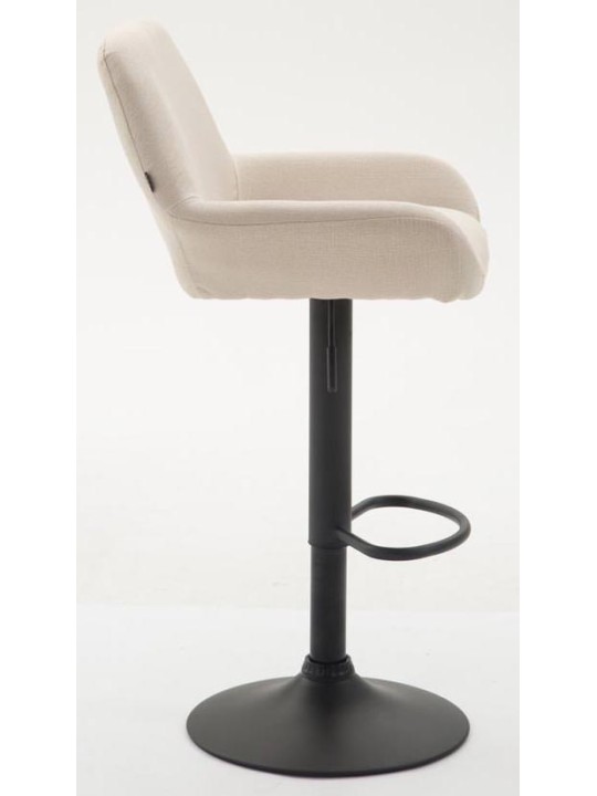 Conjunto de 2 bancos altos tecido Braga, creme