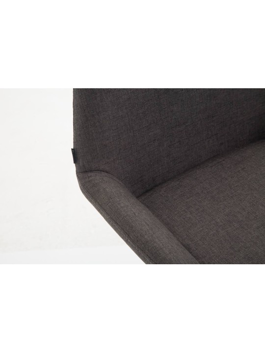 Conjunto de 2 bancos altos tecido Braga, cinza escuro