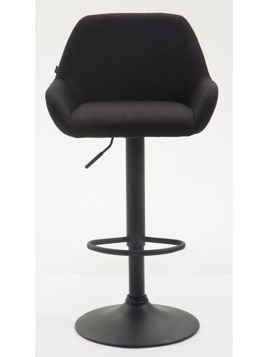 Conjunto de 2 bancos altos tecido Braga, preto