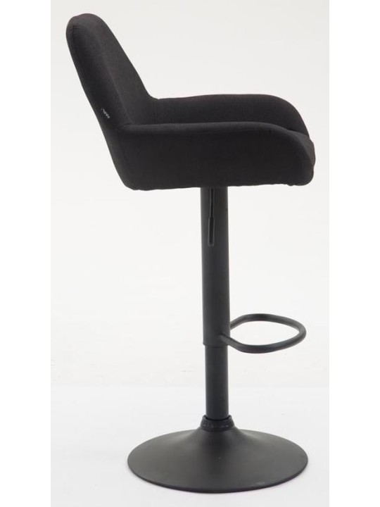 Conjunto de 2 bancos altos tecido Braga, preto