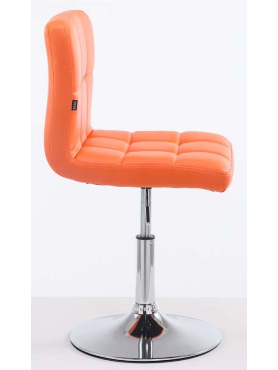 Conjunto de 2 bancos altos Palma V2 imitação de couro, laranja