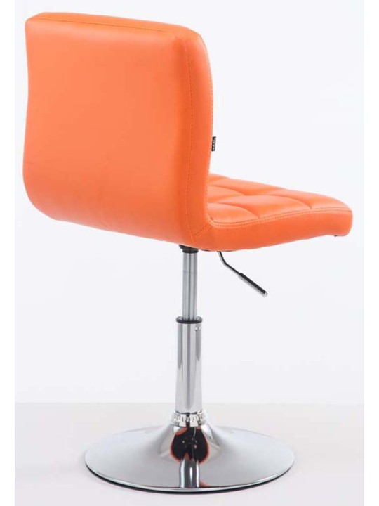 Conjunto de 2 bancos altos Palma V2 imitação de couro, laranja