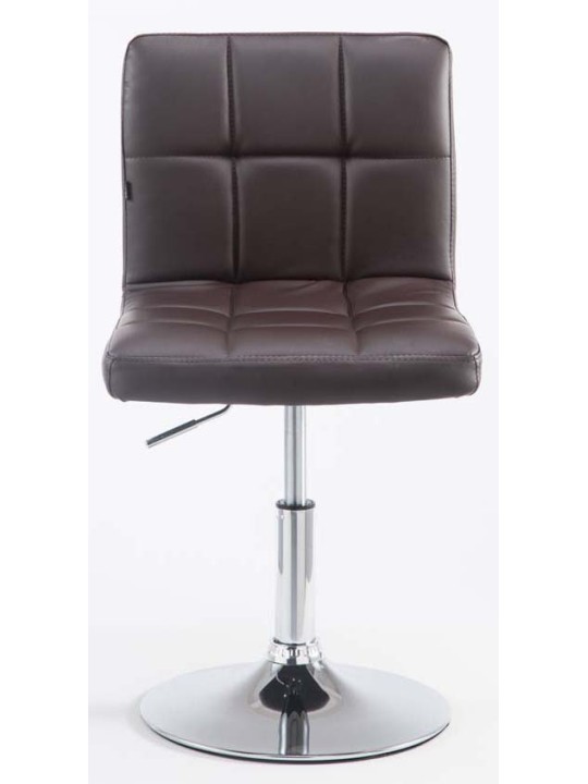 Conjunto de 2 bancos altos Palma V2 imitação de couro, castanho