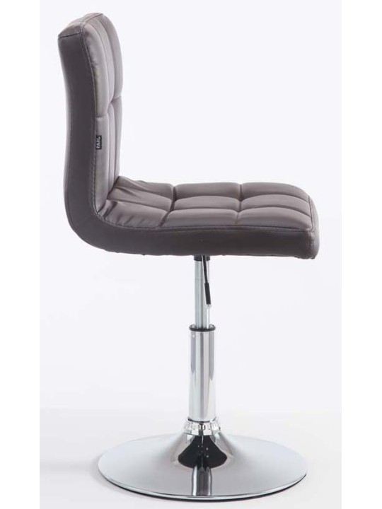 Conjunto de 2 bancos altos Palma V2 imitação de couro, castanho