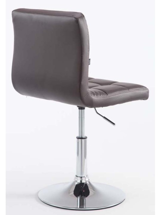 Conjunto de 2 bancos altos Palma V2 imitação de couro, castanho