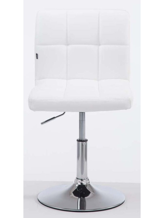 Conjunto de 2 bancos altos Palma V2 imitação de couro, branco