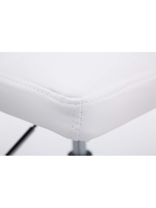 Conjunto de 2 bancos altos Palma V2 imitação de couro, branco