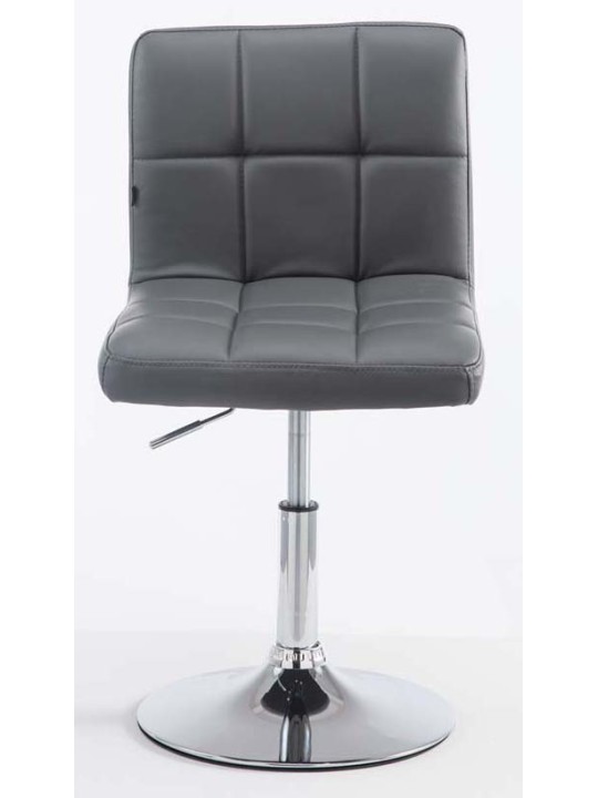 Conjunto de 2 bancos altos Palma V2 imitação de couro, cinza