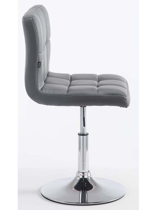 Conjunto de 2 bancos altos Palma V2 imitação de couro, cinza