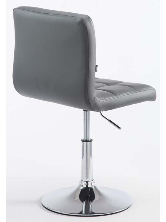 Conjunto de 2 bancos altos Palma V2 imitação de couro, cinza