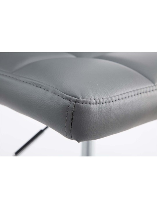 Conjunto de 2 bancos altos Palma V2 imitação de couro, cinza