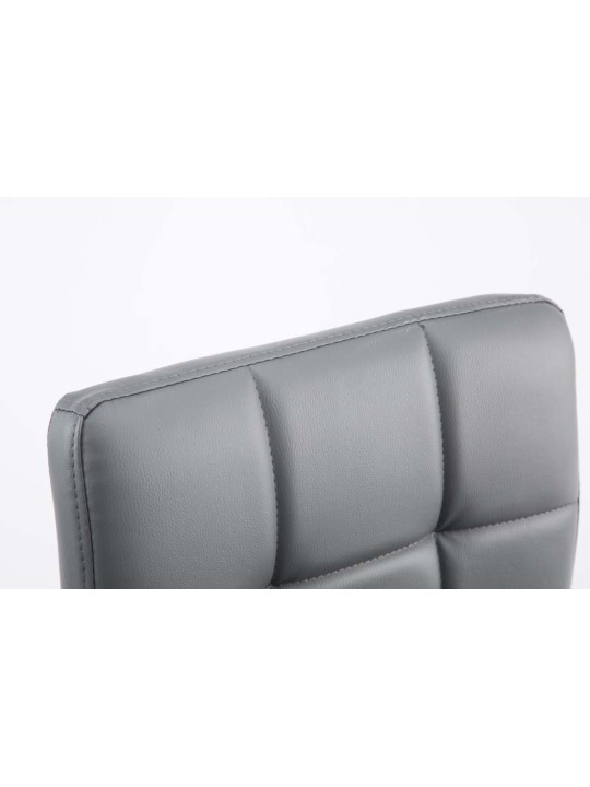 Conjunto de 2 bancos altos Palma V2 imitação de couro, cinza