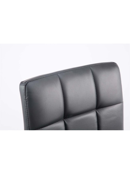 Conjunto de 2 bancos altos Palma V2 imitação de couro, preto