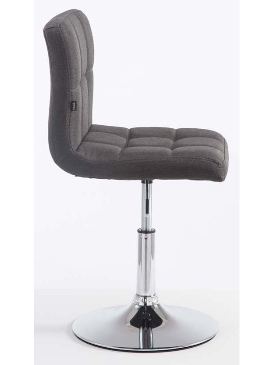 Conjunto de 2 bancos altos em tecido Palma V2, cinza escuro