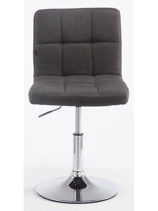 Conjunto de 2 bancos altos em tecido Palma V2, cinza escuro