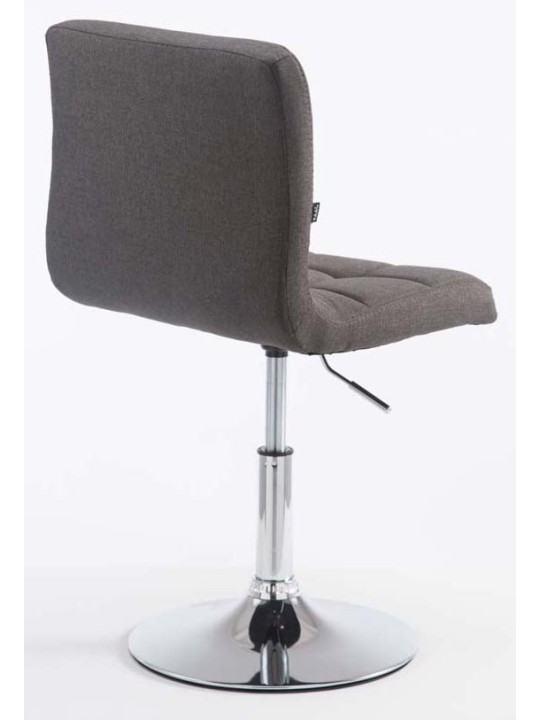 Conjunto de 2 bancos altos em tecido Palma V2, cinza escuro