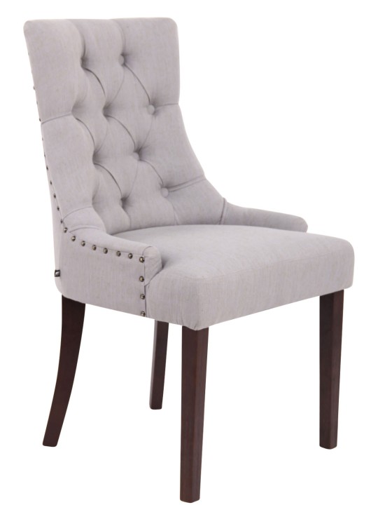 Cadeira da sala de jantar tecido Aberdeen antigo, cinza