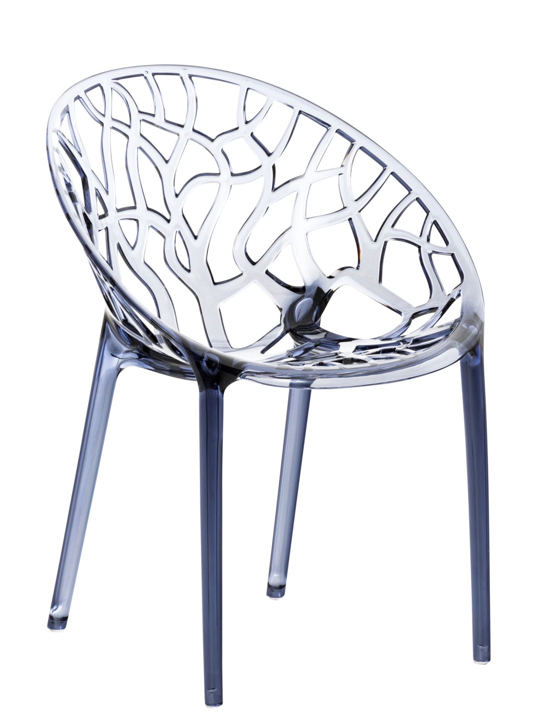 Cadeira empilhável CRISTAL, cinza