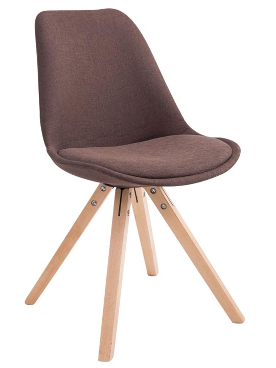 Cadeira para visitantes tecido Toulouse Natura Square, castanho