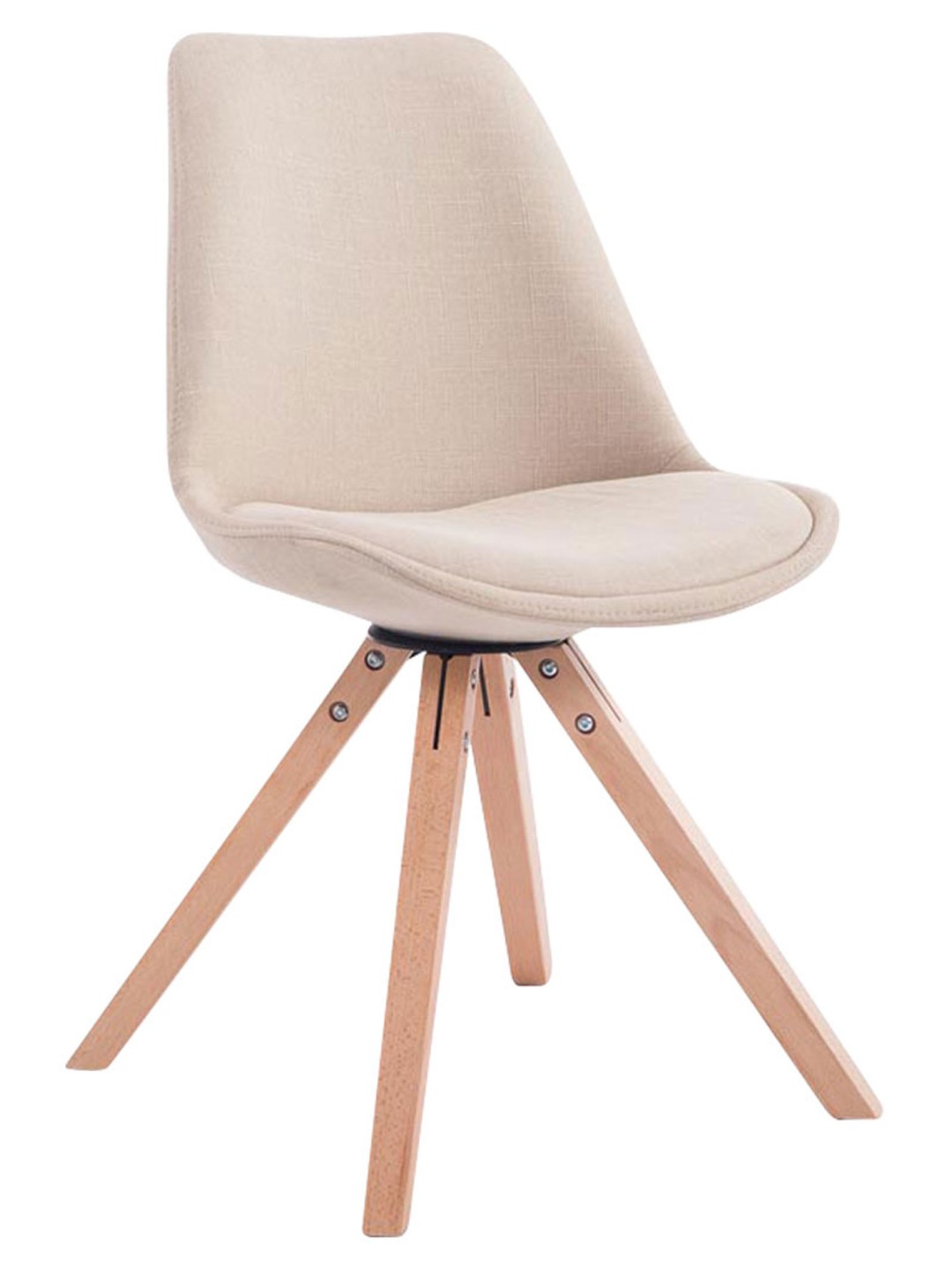 Cadeira para visitantes tecido Toulouse Natura Square, creme