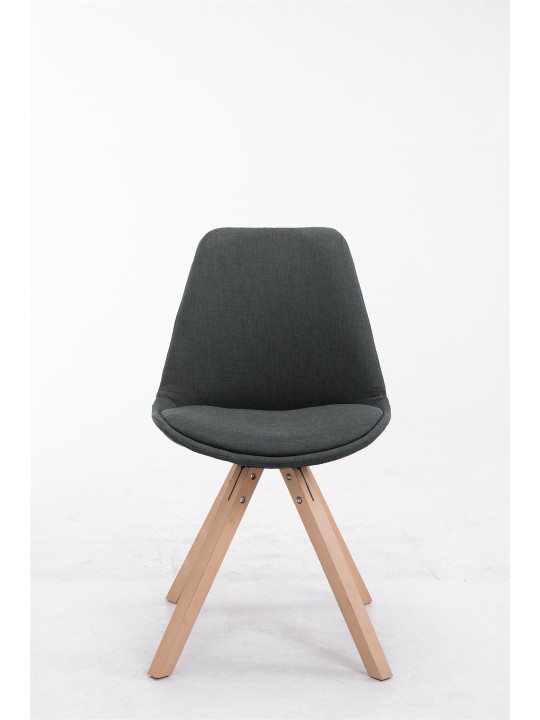 Cadeira para visitantes tecido Toulouse Natura Square, cinza escuro