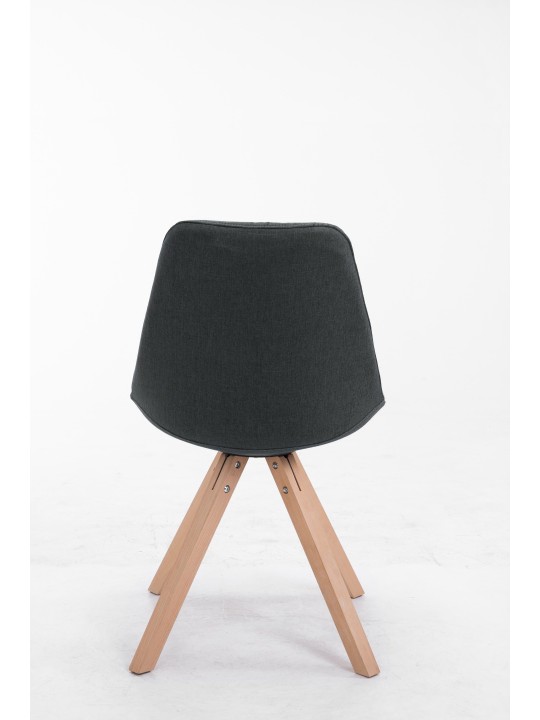 Cadeira para visitantes tecido Toulouse Natura Square, cinza escuro