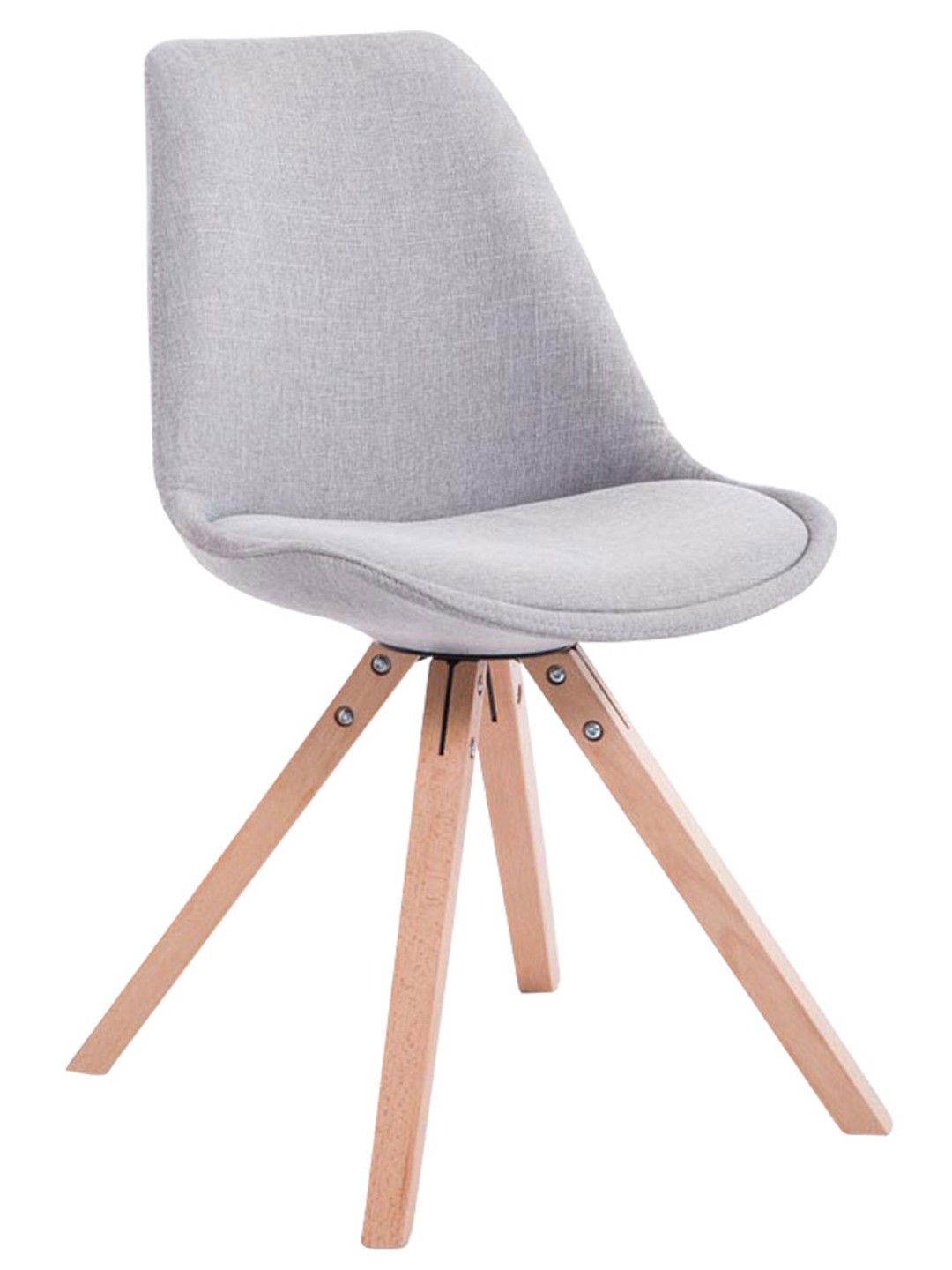 Cadeira para visitantes tecido Toulouse Natura Square, cinza